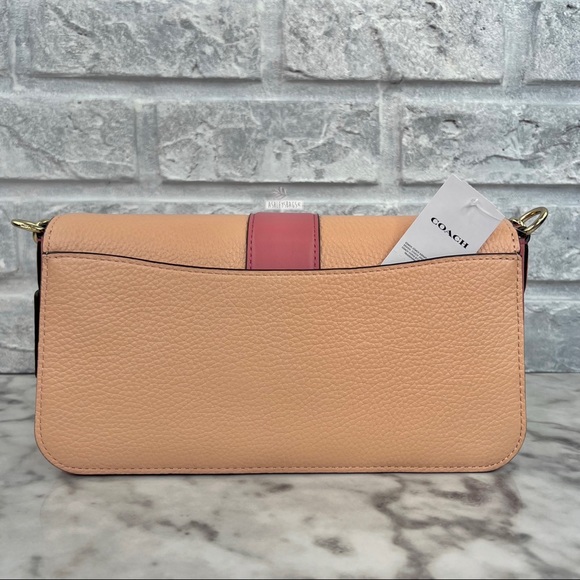 Coach Georgie Shoulder Bag Crossbody In Colorblock Faded Blush Taffy - Picture 7 of 14